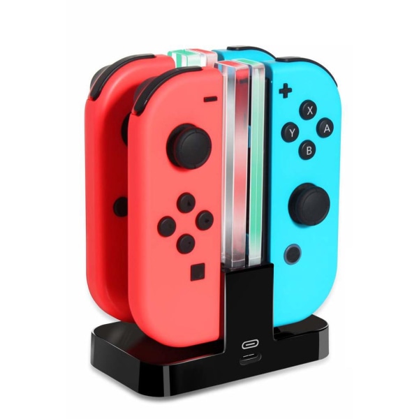 INF Nintendo Switch Joy-Con ladestation til 4 spilkontroller
