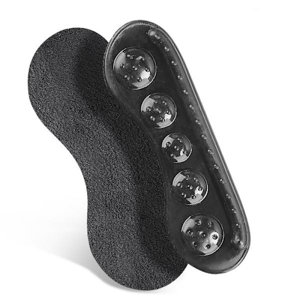 Hälkuddar i läder för skoskav - 2-pack (Svart) Svart