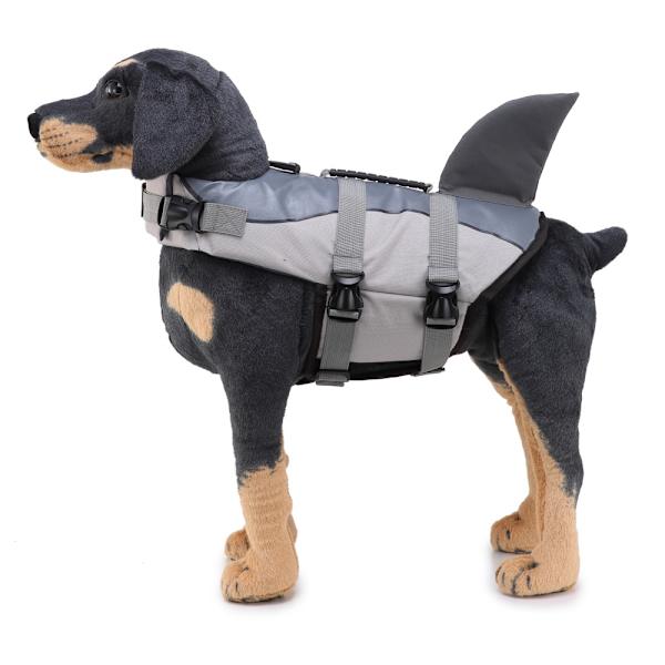 Redningsvest til hunde, kæledyrsflydevest med reflekterende striber LightGrey L LightGrey L