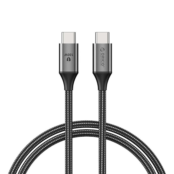 Orico 100W USB-C til USB-C ladekabel (sort)