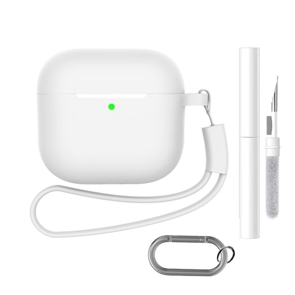 AirPods-etui med nøglering og tilbehør Airpods 1/2 Hvid