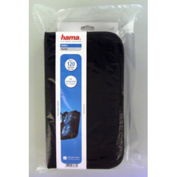 HAMA CD-Väska Nylon Svart För 120 CD