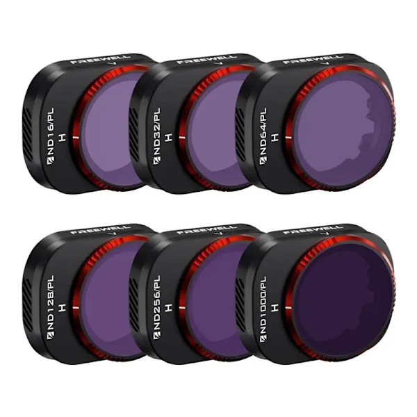 6 suodattimen sarja Bright Day Freewell DJI Mini 4 Prolle