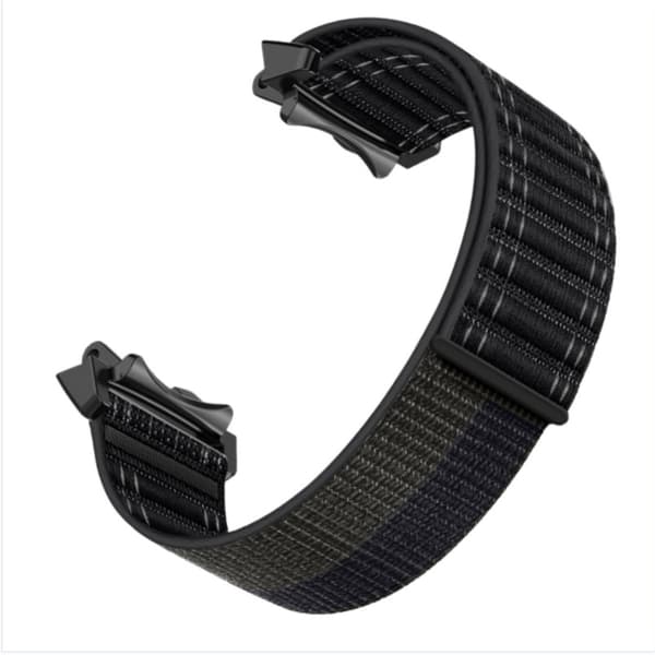 Nylon Woven Replacement Strap kompatibelt med Amazfit T-Rex3 Breathable Elastic Adjustable Black Black