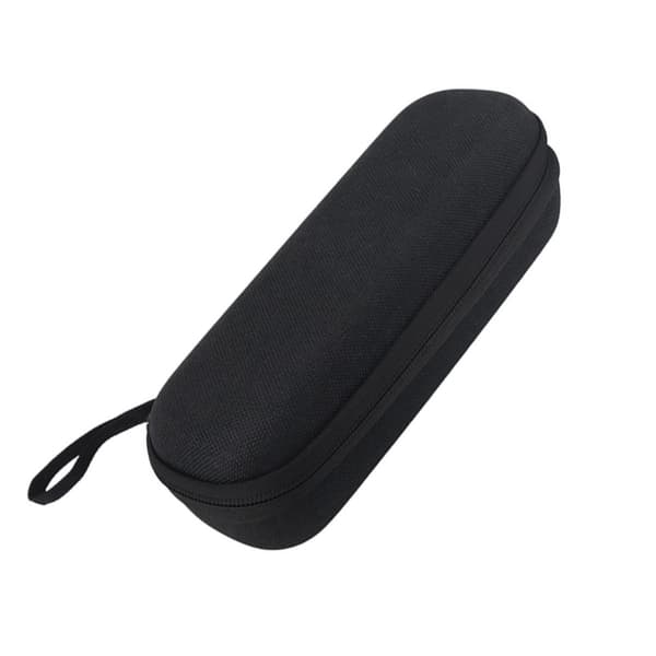 Förvaringsficka kompatibelt med DJI Pocket 4/3 - skumvadderad skyddsficka för resor och utomhusbruk med velourfoder, elastiska band och axelrem Black Black