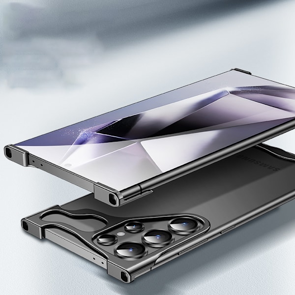 Unikt metalrammeetui + linsebeskytter til Samsung S24