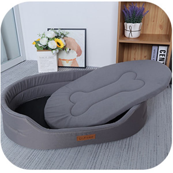 Pehmeä Nest Dog Bed Lemmikin petimatto Harmaa S
