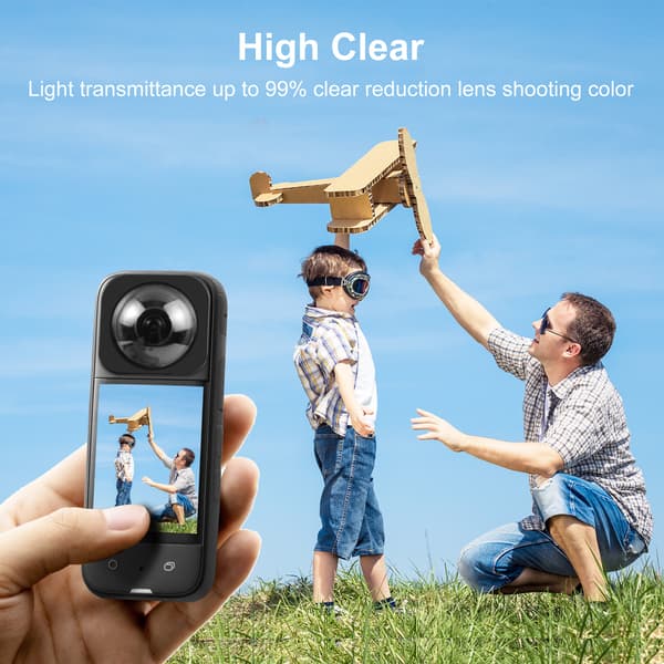 Objektivcover til Insta360 X4 actionkamera / Optisk glas