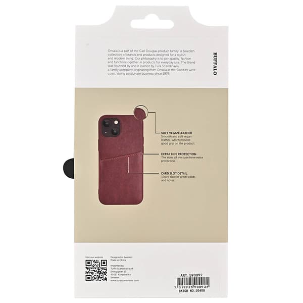 Cover PU 1 Kort - iPhone 13 Mini Brun