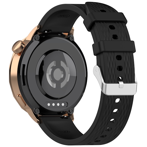 Stilfuld silikonerem til OPPO Watch X2 Mini (18mm) Sort