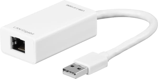 USB 2.0 Fast Ethernet-nätverksadapter, vit