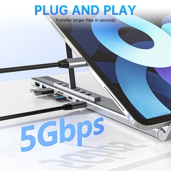 7-i-1 USB-C Docking Station Stand - Udvid din bærbare computers potentiale