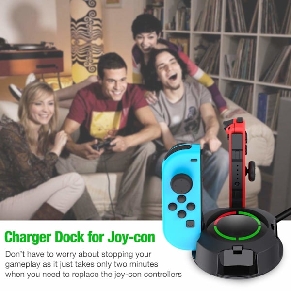 Nintendo Switch Joy-Con ladestation til 4 spilkontroller
