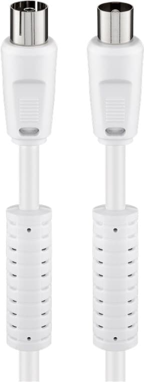 Antennkabel med ferrit (80 dB), dubbelskärmad