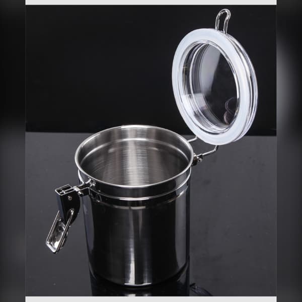 Medium Rustfri Stål Humidor Krukke: Lufttæt Beholder til Tobak og Mere