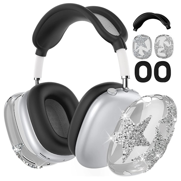 AirPods Max Skyddsfodral - Diamantstjärndesign Svart