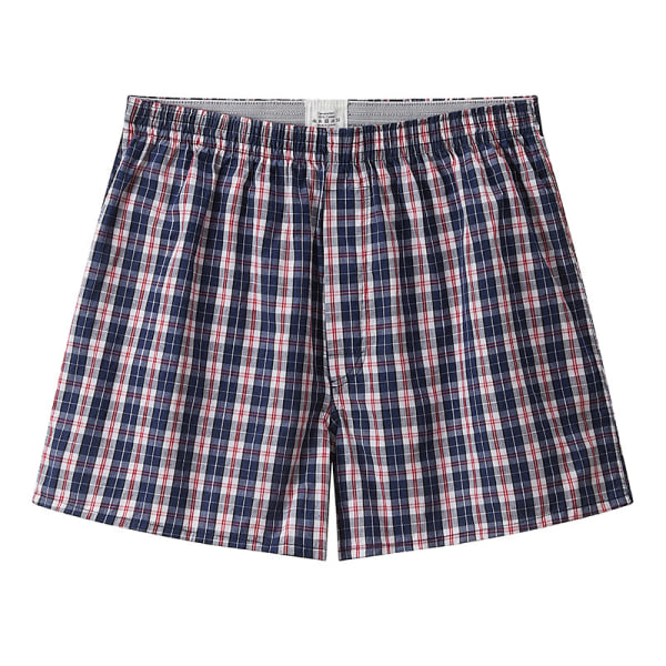 Herre vævet bomuld løse boxershorts 5-Pack S