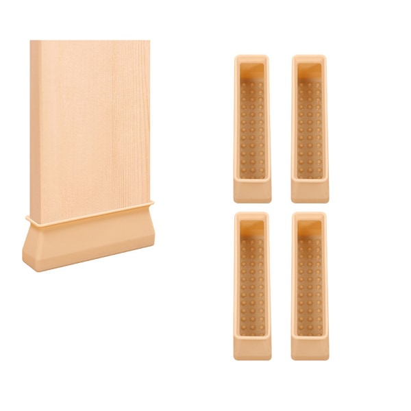 Silikonmöbelbensskydd för golvskydd Beige
