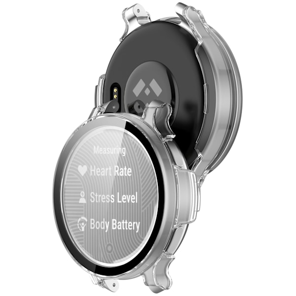 Skyddsfodral för Garmin Lily 2 Active med skärmskydd i härdat glas Transparent