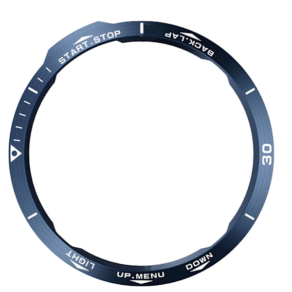 Snygg Blå Ram för Garmin Fenix 6X - Vita Accenter