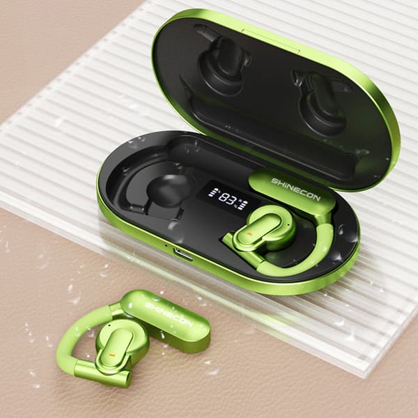 Violet Bluetooth 5.3 Hörlurar: Lång Batteritid, Komfort Green Green