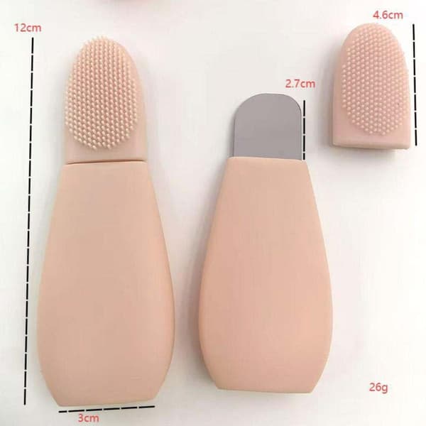 2-pak Blackhead Remover Værktøj med Silikone Cover - Rustfrit Stål Blackhead Scraper