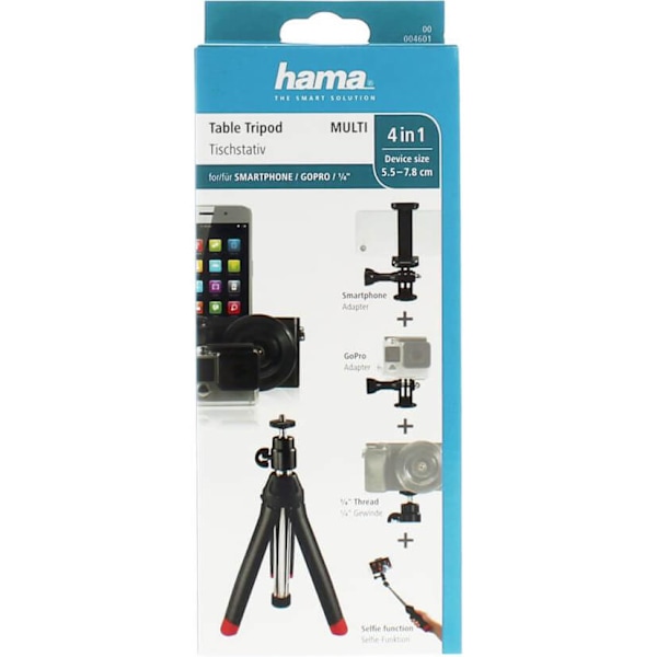 HAMA Bordstativ 4-i-1 1/4" Selfie Stick GoPro