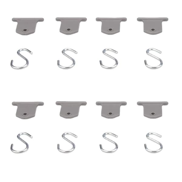 Teltkroge til autocampere, 16-pak Silver Silver