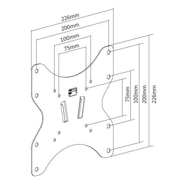 Fixed wall mount, 23-42" up to 35 kg, ultra slim, VESA, blac