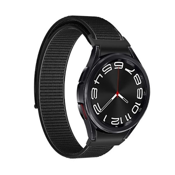 Stilfuld Nylonrem til Samsung Galaxy Watch 4/5/6 Sort