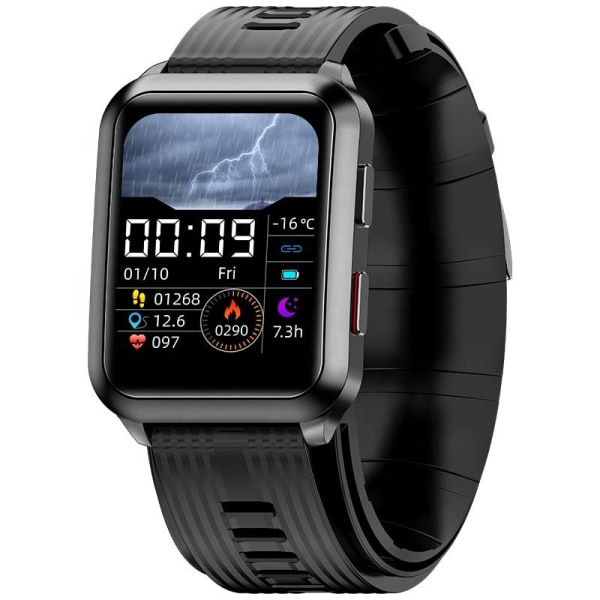 Smartwatch med blodtrycksmätare Svart Svart