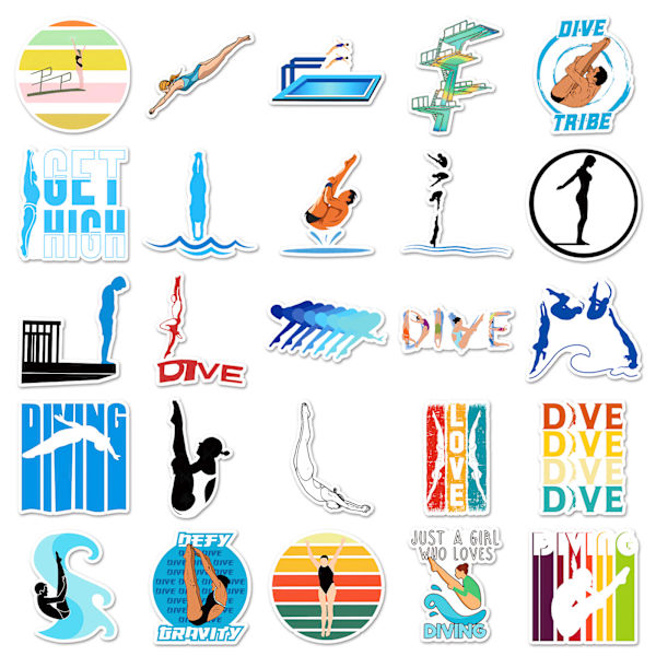 DIY Sticker Pack - 50 unikke designs Dykning