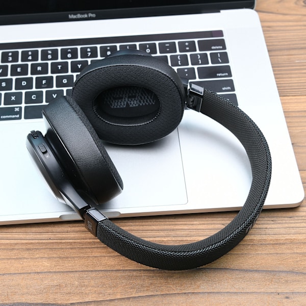 Premium Sort Læder & Mesh Ørepuder til JBL LIVE500BTNC