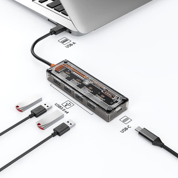 Dockingstation: Kompakt og kraftfuld USB-hub