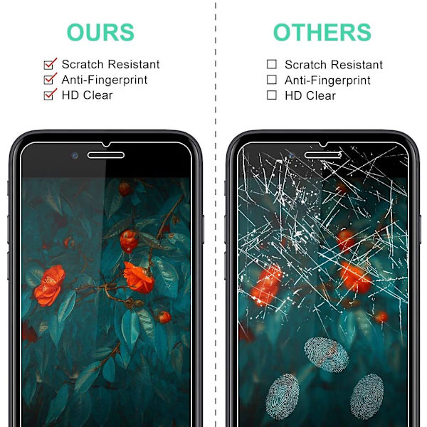 INF Skärmskydd iPhone SE(2020 & 2022) Härdat glas 2-pack