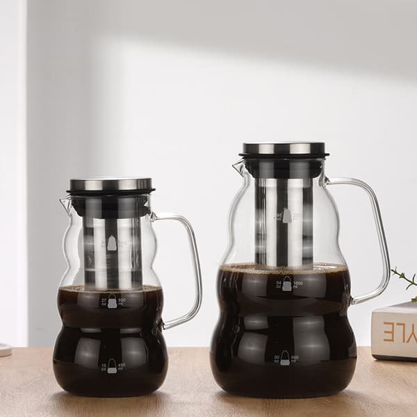 1000ML Wave Cold Brew Kaffemaskine med Glaskaraffel