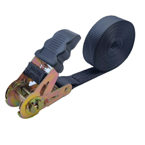 4M Heavy Duty Ratchet Bindestropper, 2,5 cm brede sorte laststropper