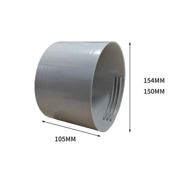 Bærbar aircondition udstødningsadapter 15cm slange - ABS grå, nem installation til hjem, kontor og camping, kompakt forbindelse