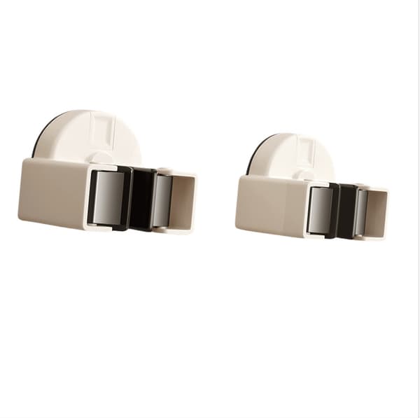 2-pack sugpropp mopphållare, väggmonterad kvasthållare ingen borrning White White