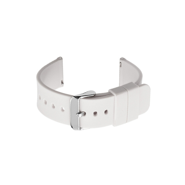 Universalt Klockarmband i Silikon Vit 22 mm
