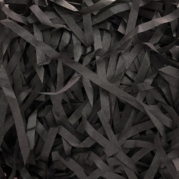 Rosa strimlat papper - 200g presentförpackningsfyllning Black Black