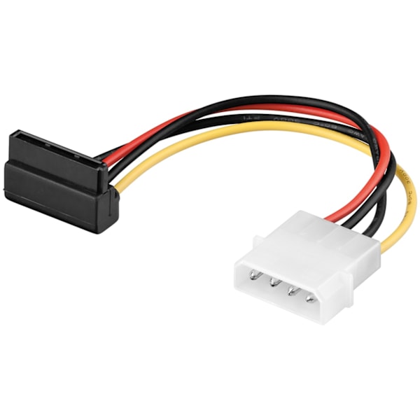 Strömkabel/adapter till pc, 5,25-kontakt till SATA 90°