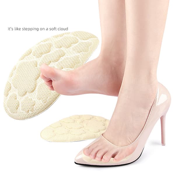 Cloud Framfootkuddar för Höga Klackar - 2 Par (Svart) Beige Beige