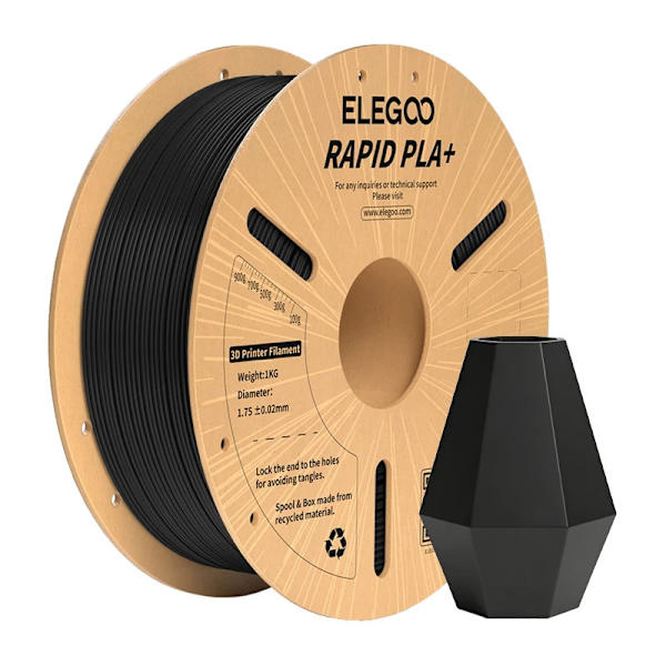 ELEGOO Rapid PLA+ Filament (Sort)