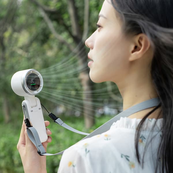 Håndvifte, foldbart design, 3-i-1, bærbar ventilator til rejser, krydstogter White White