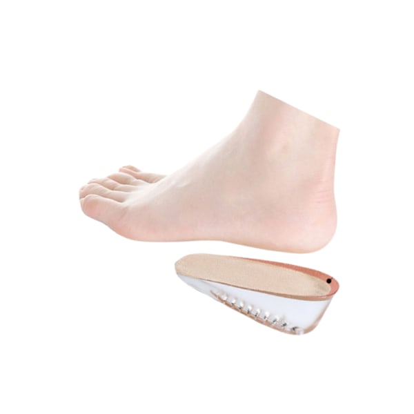 Osynliga silikon hälkuddar för kvinnor, höjdökning Beige 2,5 cm