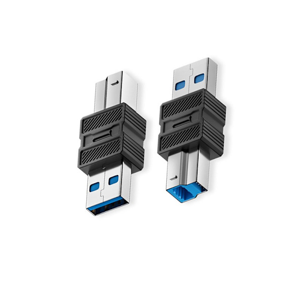 USB 3.0 B Han(M) til A Han(USB-M) Adapter (2-pak)