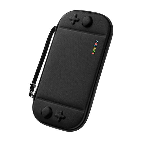 Tomtoc G05S3D1-etui kompatibelt med Nintendo Switch 2, slankt sort etui med 12 spilrum