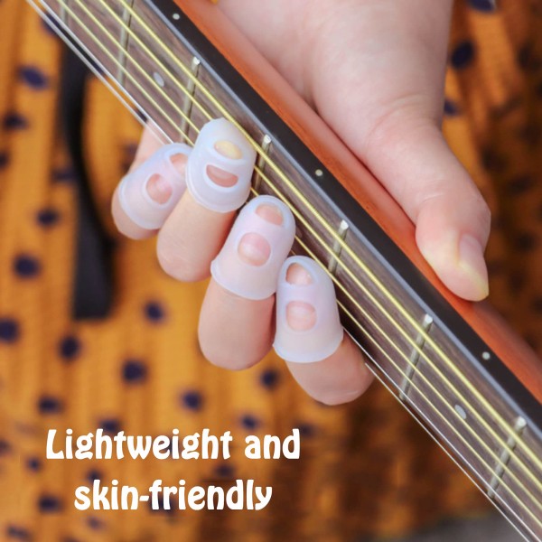 INF Gitarr fingerskydd silikon 25 st Transparent