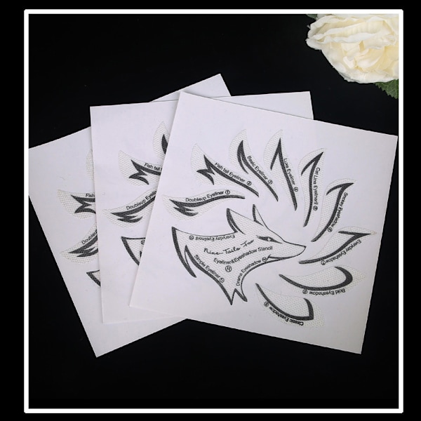 Ammattimainen eyeliner stencil luomiväri leima pads meikkityökalu Valkoinen